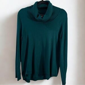 Cable & Guage Teal Cowl Neck Sweater